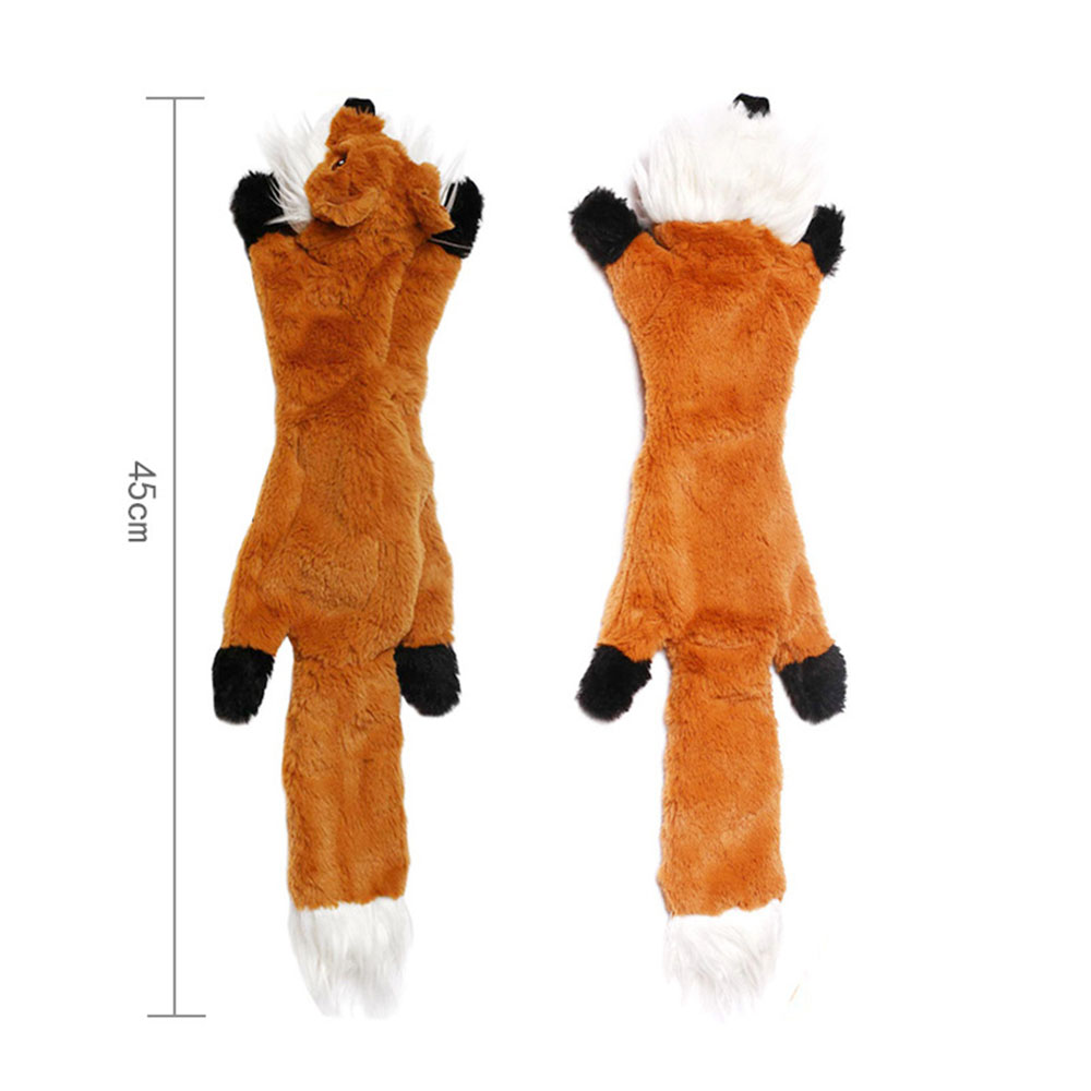 Stuffingless Plush Squeaky Dog Chew Toy Pet Squeak Toy