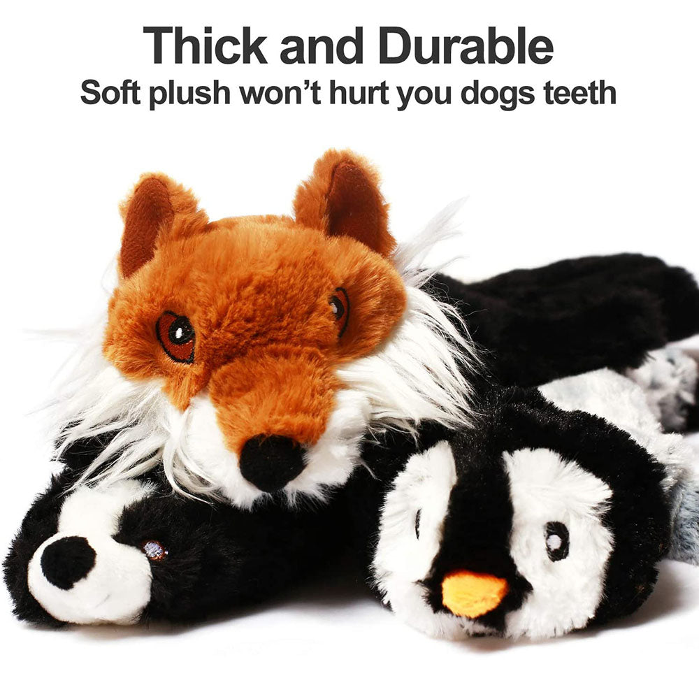 Stuffingless Plush Squeaky Dog Chew Toy Pet Squeak Toy