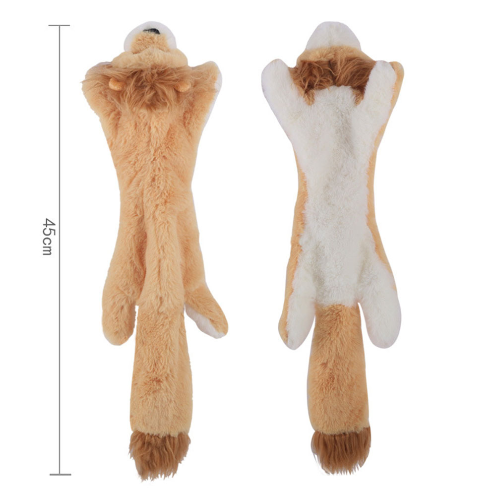 Stuffingless Plush Squeaky Dog Chew Toy Pet Squeak Toy